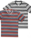 Go casual for the weekend with this cool striped T shirt from American Rag.