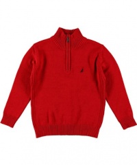 Nautica Sportswear Kids Boys 8-20 One-Fourth Zip Solid Sweater