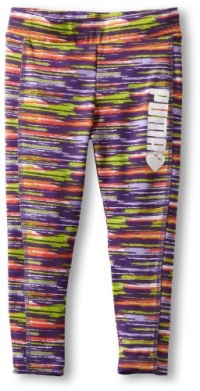 Puma - Kids Girls 2-6X Printed Legging, Purple, 4T