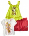 Baby Phat - Kids Baby-girls Infant 3 Piece Knit Tunic Tank Set, Fuschia, 24 Months