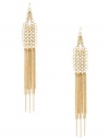 GUESS Gold-Tone Fringed Chain Earrings, GOLD