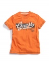 GUESS Kids Boys V-Neck GUESS Kids Boys Screen Tee, ORANGE (3T)