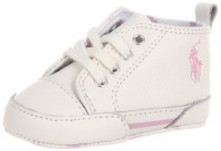 Ralph Lauren Layette Classic Pony Fashion Sneaker (Infant/Toddler),White/Pink,2 M US Infant