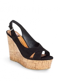 THE LOOKCrisscross suede upperAdjustable slingback strapPadded insoleCork wedge, 5 (125mm)Cork platform, 1½ (40mm)Compares to a 3½ heel (90mm)THE MATERIALSuede upperLeather liningRubber soleORIGINImported