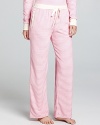 Wear sweet stripes to sleep with these super-soft, velour waffle pants from Kensie.