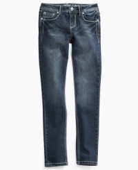 Stretch her wardrobe. Denim that gives flexibility and comfort, these skinny jeans from Revolution are cute and comfy.