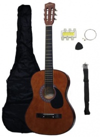 38-Inch Beginner Acoustic Guitar Starter Pack with Gig Bag, Strap, Pitch Pipe, and Pick - Sunburst Cutaway