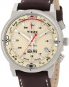 Timex Intelligent Quartz Beige Dial Leather Strap Compass Mens Watch T2N725