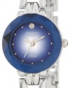 Armitron Women's 75-2967BLU NOW Silver-Tone Diamond Accent Bangle Bracelet Watch