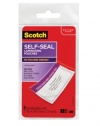 Scotch Self-Sealing Laminating Pouches, Bag Tags with Loops, Glossy, 5 Pouches (LS853-5G)