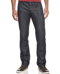 Rock some serious denim style with these dark wash jeans from Armani Jeans.