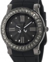 Juicy Couture Women's 1900885 Hrh Black Embossed Jelly Strap Watch