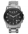 Make a strong statement with this crystallized timepiece by AX Armani Exchange.