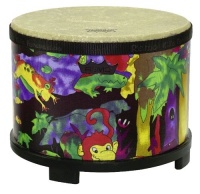 Remo Kids Percussion, Floor Tom, 10 Diameter with Mallet, Rain Forest Fabric