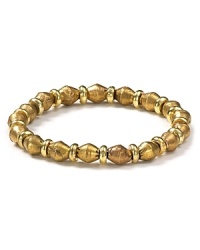 Supremely stackable and totally chic. It has to be Vanessa Mooney's bracelet collection, coolly crafted with a mix of brass and gold-plated beads.