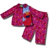 Sesame Street - Elmo Colorful Hearts 2 piece Coat-style flannel Pajamas for Toddler Girls - 3T