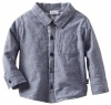 Splendid Littles Baby-boys Infant Chambray Check Buttoned Shirting, Denim, 12-18 Months