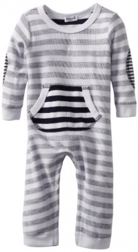 Splendid Littles Baby-Boys Newborn Navy Stripe Active Romper, White, 3-6 Months