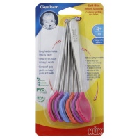 Gerber Graduates BPA Free 6 Pack Soft Bite Infant Spoon, Colors May Vary