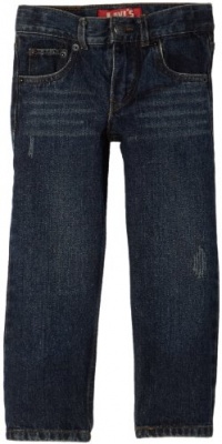 Levi's Boys 2-7 Slim Straight Damaged Dark Jean, Damaged Dark, 7XR