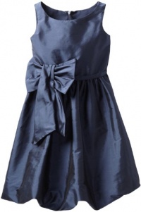 Us Angels Girls 7-16 Bow Bubble Dress, Navy, 8