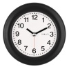 DecoMates Non-Ticking Silent Wall & Desk Clock - 24-Hour (Black)