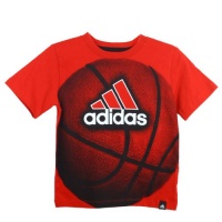 Adidas Big Ball Performance T-Shirt - Bright Red (Kids) - 7