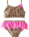 Flapdoodles Girls 2-6X Lilly Leopard 2 Piece, Leopard Print, 6