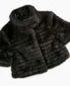 Wrap her up in cozy warmth with this luxe-looking faux-fur coat from Dollhouse.