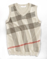 Burberry Boys Classic Check V-Neck Sweater Vest, 3Y