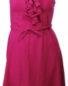 Lauren Ralph Lauren Women's Sleeveless Ruffle Collar Dress Pink (Large)