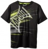 Tapout Boys 8-20 Seek and Find Short Sleeve Polywick T-Shirt, Black, Large 14/16