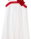 Blush by Us Angels Girl's Sleeveless Chiffon Dress with Appliqué, White, 8