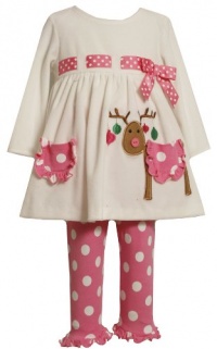 Bonnie Baby-girls Infant Reindeer Legging Set