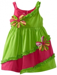 Bonnie Jean Girls 2-6X Bias Pieced Sundress, Green, 3T