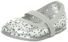 Stuart Weitzman Layette Baby Greige Ballet Flat (Infant/Toddler),Silver,1 M US Infant