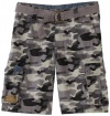 Levi's Boys 8-20 Rip Stop Cargo Short, Gray Camo, 12