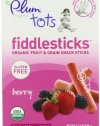 Plum Organics Tots Fiddlesticks Snack Sticks, Berry, 2.12-Ounce Boxes (Pack of 6)