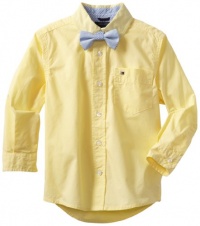 Tommy Hilfiger Boys 2-7 Long Sleeve Winston Solid Button Down, Sunny Yellow, 2 Regular