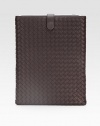 Tote your iPad® in style with this slim case crafted from rich woven leather.Snap closure Cotton lining 8W X 11H X 1D Made in Italy