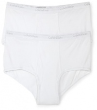 Calvin Klein Big and Tall Men's Big 2 Pack Brief, White, 54