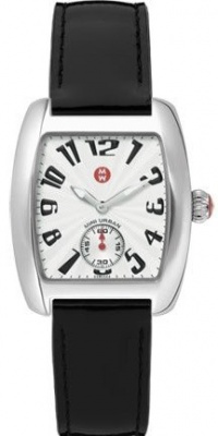 Michele Women's MWW02A000128 Urban Mini Black Leather Strap Watch