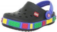 Crocs Crocband Lego Clog (Toddler/Little Kid),Black/Sea Blue,1 M US Little Kid