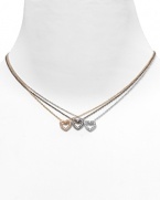 Show your love with this sparkling stone-embellished heart pendant necklace from Crislu.