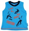 Sweet & Soft Baby-boys 6-24M Infant Blue Skateboard Tank Top