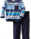 Splendid Littles Baby-boys Infant Pensacola Raglan Set, Wave Jumper, 18-24 Months