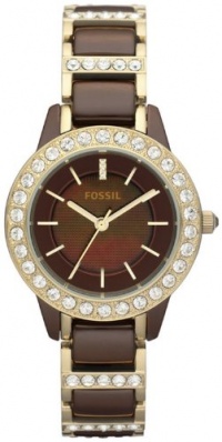 Fossil Jesse Ceramic Watch - Brown with Gold-Tone