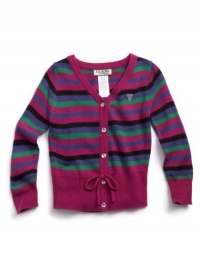 GUESS Kids Girls Little Girl Striped Cardigan, MULTICOLORED (6X)