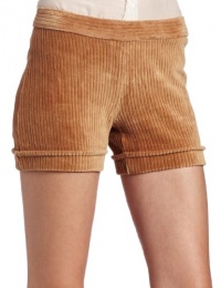 HUE Women's Wide Wale Corduroy Short, Beige, Small