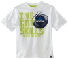 adidas Boys 2-7 Adi Attitude Short Sleeve Tee, White, 5